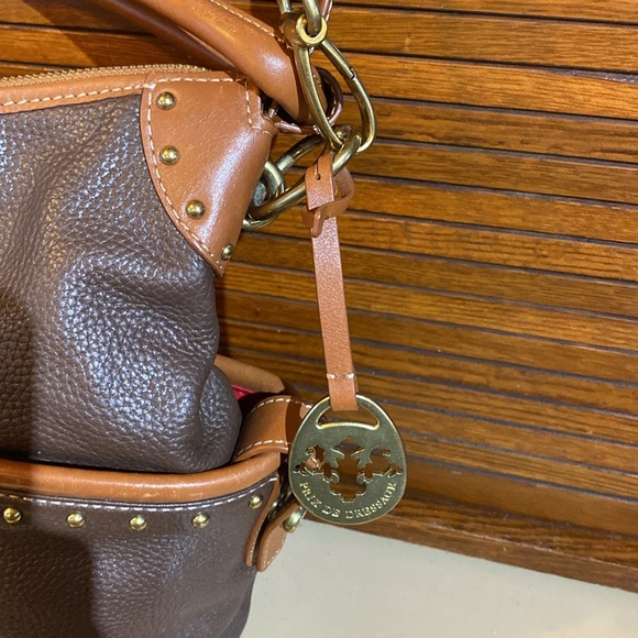 Prix De Dressage Brown leather with tan trim shoulder bag - Picture 3 of 12